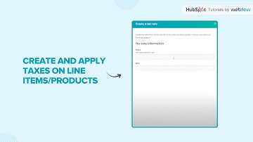 How to create and apply Taxes on Line Items Products