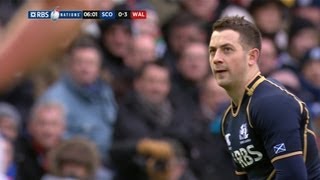 Greig Laidlaw Levels the Score, Penalty Scotland v Wales 09 March 2013