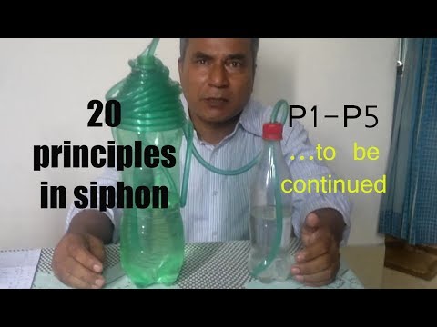 Water flow principles in siphon method P: 1-5