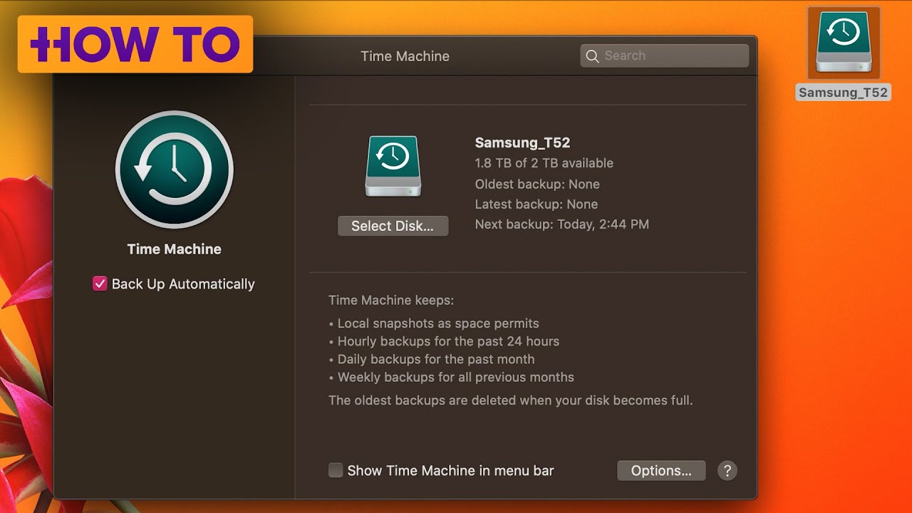 how to format an external drive to be time machine for mac