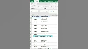 Cara Membuat Nomor Urut Dengan Skip Baris Kosong Di Excel #trickexcel #excel