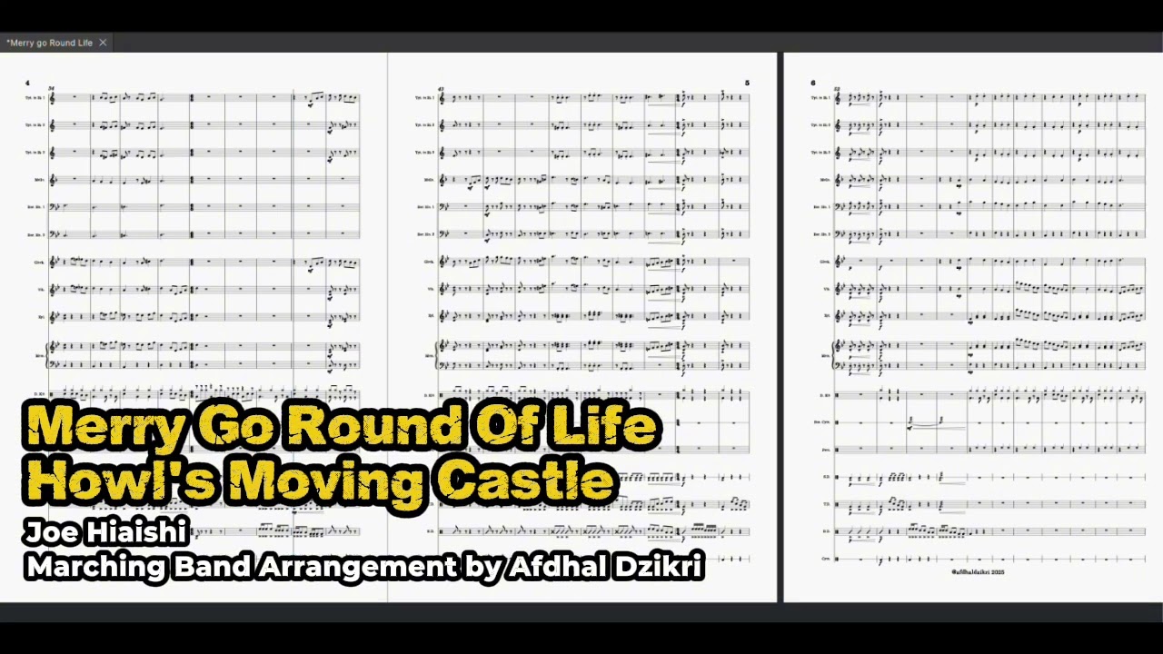 Merry Go Round of Life | Howl's Moving Castle by Joe Hisaishi | Marching Band Arrangement