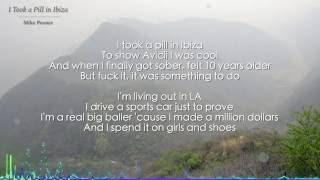I Took a Pill in Ibiza - Mike Posner (Lyrics) Resimi