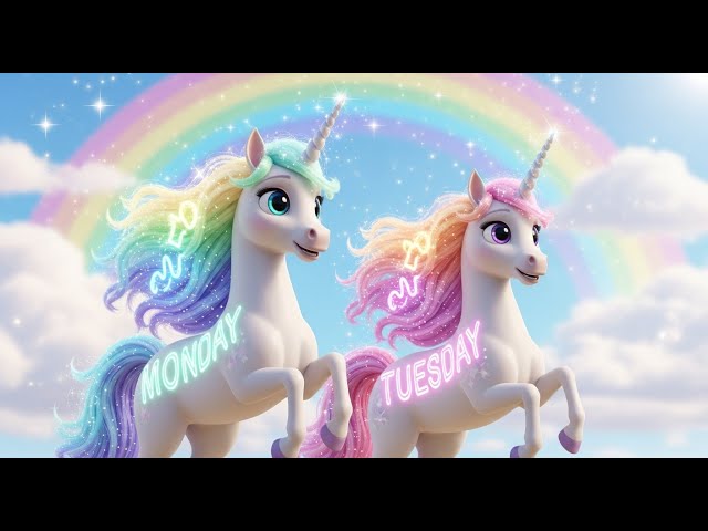 Learn Days of the Week with Rainbow Unicorns 🌈🦄 | Learn Days for