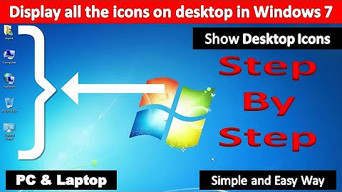 How to display all the icons on desktop in Windows 7 in Hindi,How to Show desktop icons in windows 7