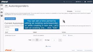 cPanel: How to Create an Autoresponder for a Specific Time Period
