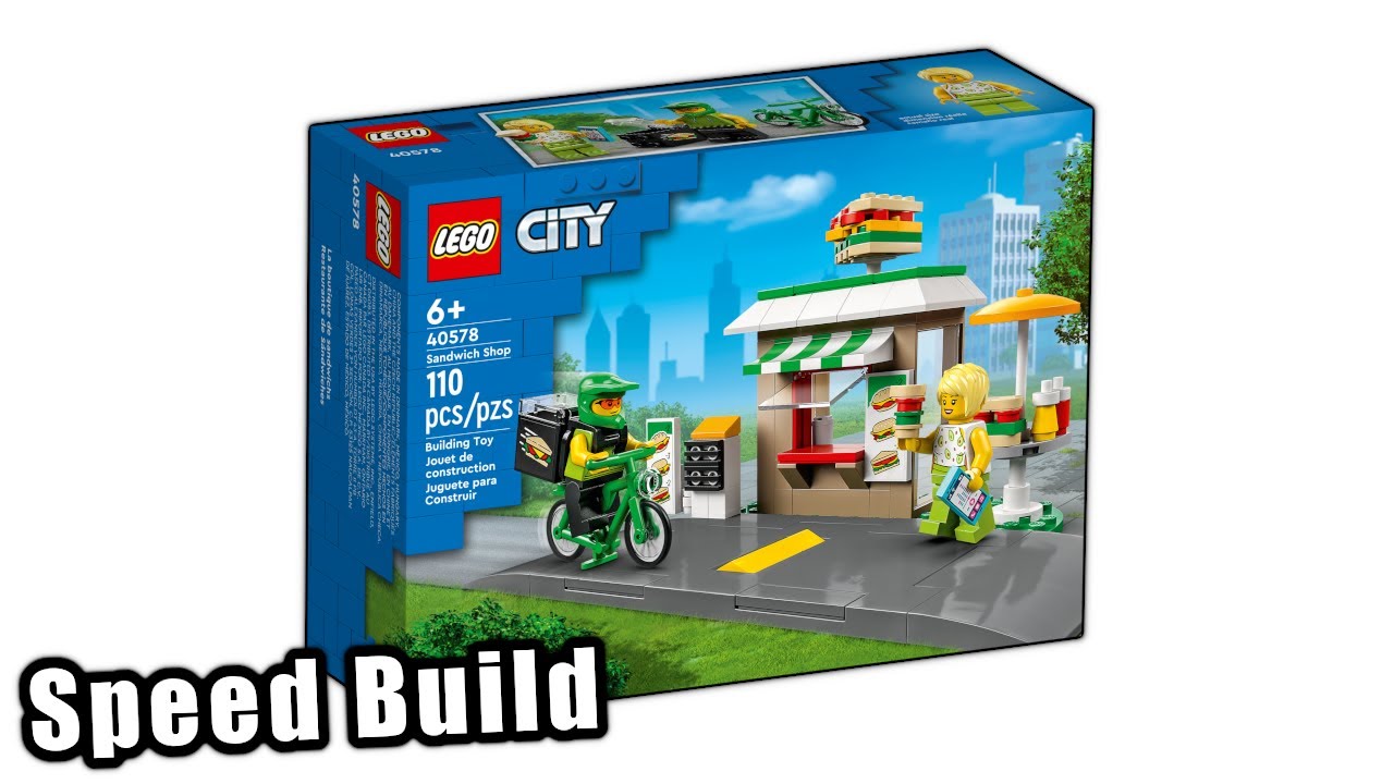 LEGO City Sandwich Shop - Speed Build | Set 40578 - YouTube