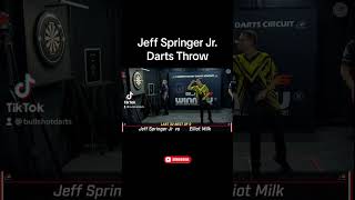 Sideways View Of Jeff Springer Jrs Darts Throw