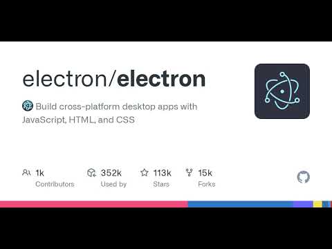 GitHub - electron/electron: :electron: Build cross-platform desktop apps with JavaScript, HTML, a...