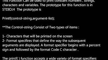 Lesson C-Language Part 4 ( Printf() function + Escape Sequence + Scanf() function ) )