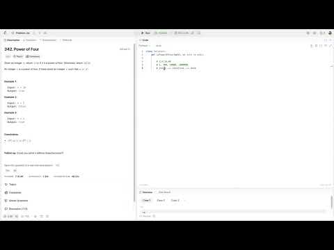 Leetcode 342. Power of 4 (Easy Python Solution)
