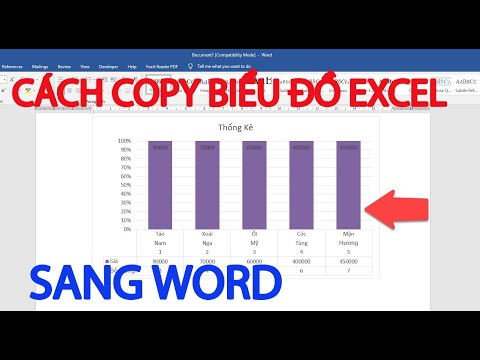 Cách copy biểu đồ từ excel sang word