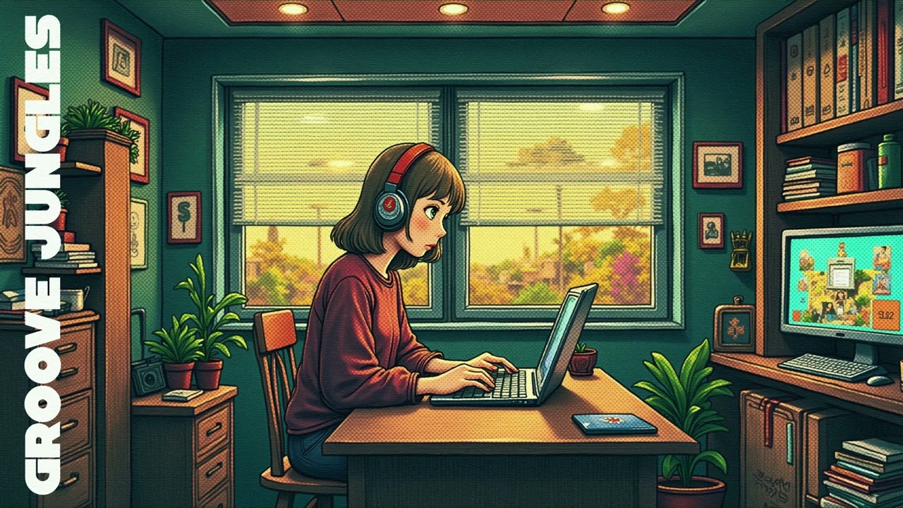 Lofi Hip Hop - Focused Girl at Desk | Relaxing Music for Work