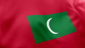 MALDIVES - Waving Flag Loop 4K