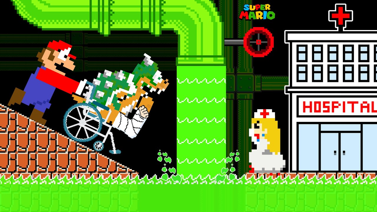 Марио отвёз Боузера в больницу к Пич.