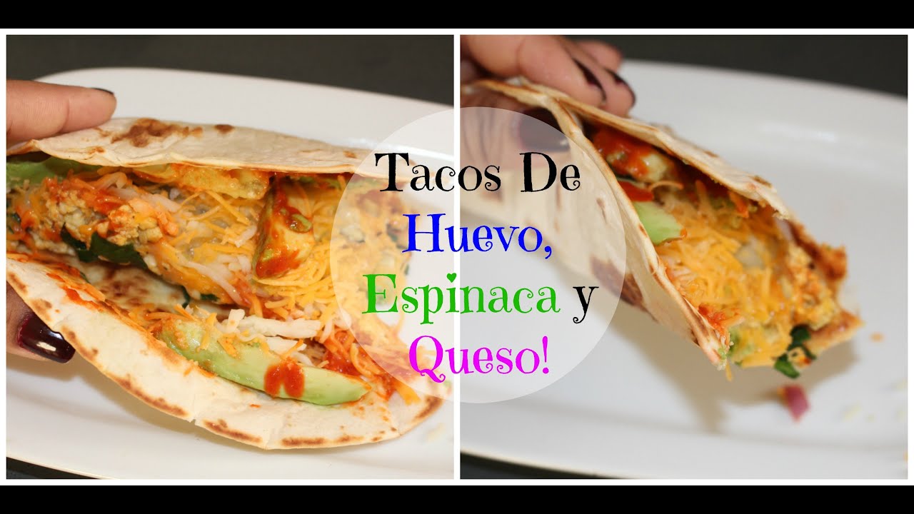 Tacos de huevo, espinaca y queso Cocinando Con Ros Emely YouTube