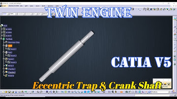 Twin Engine Design  In Catia | Eccentric Trap & Crank Shaft | Advanced Assembly | CATIA TUTORIALS