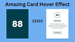Amazing CSS Card Hover Effects | create website using html and css
