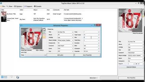 Edit Advanced Mp3 Tags with TopGen Music Editor 2015