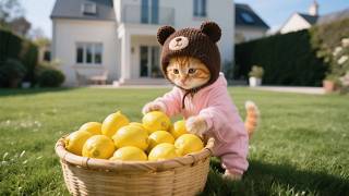 A gift from ginger kitten's lemonade sales to its mama cat!🍋🎁Compilation