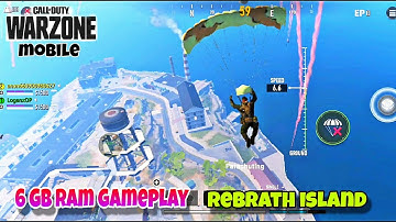 Call of duty Warzone mobile 6gb ram gameplay || new map Rebirth Island 90 fov android gameplay