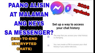 PAANO ITURN ON & OFF ANG END TO END ENCRYPTION SA MESSENGER | HOW TO REMOVE SECURE MODE 2024