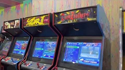 Amazing old school arcade and bowling alley at Lau...