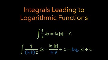 CALCULUS 1 | Integrals Leading to Logarithmic Functions (General and Natural Logarithmic)