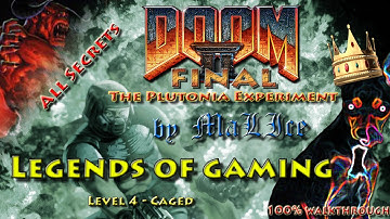 Final Doom Plutonia (jDoom) 100% walkthrough - Level 4 Caged (all secrets)