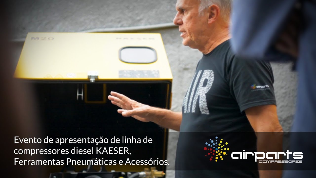 Evento de apresentação de linha de compressores de ar diesel Kaeser na