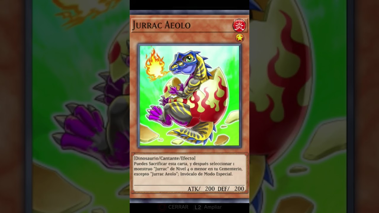 Yugioh Jurrac Aeolo Carta Tipo Fuego