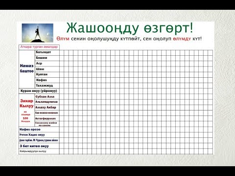 Video: Кантип жашооңузду ирээтке келтирсе болот