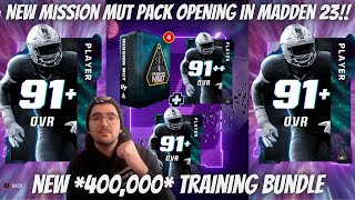 *NEW* MISSION MUT PACK OPENING IN MADDEN 23!! I OPENED THE 400,000 TRAINING PACK & GOT THIS...