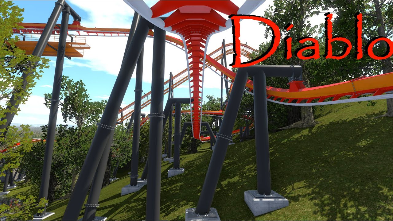 [Diablo] - Tallest, Longest, and Fastest B&M Hyper Inverted Coaster POV ...