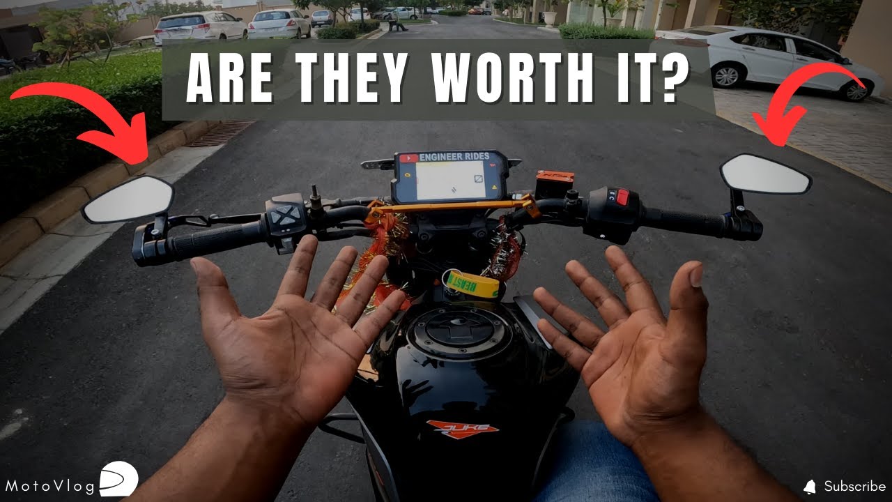 Bar End Mirrors And Lever Guard For Duke 390 New Modification