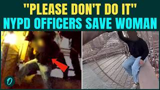 NYPD Officers SAVE Woman From Brooklyn Bridge Jump After Hour-Long Standoff | BODYCAM VIDEO