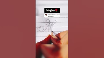 Megha ❤️ #nameart 🌈 comment your name 👍 #calligraphylattering #letterwriting #calligraphy #drawing