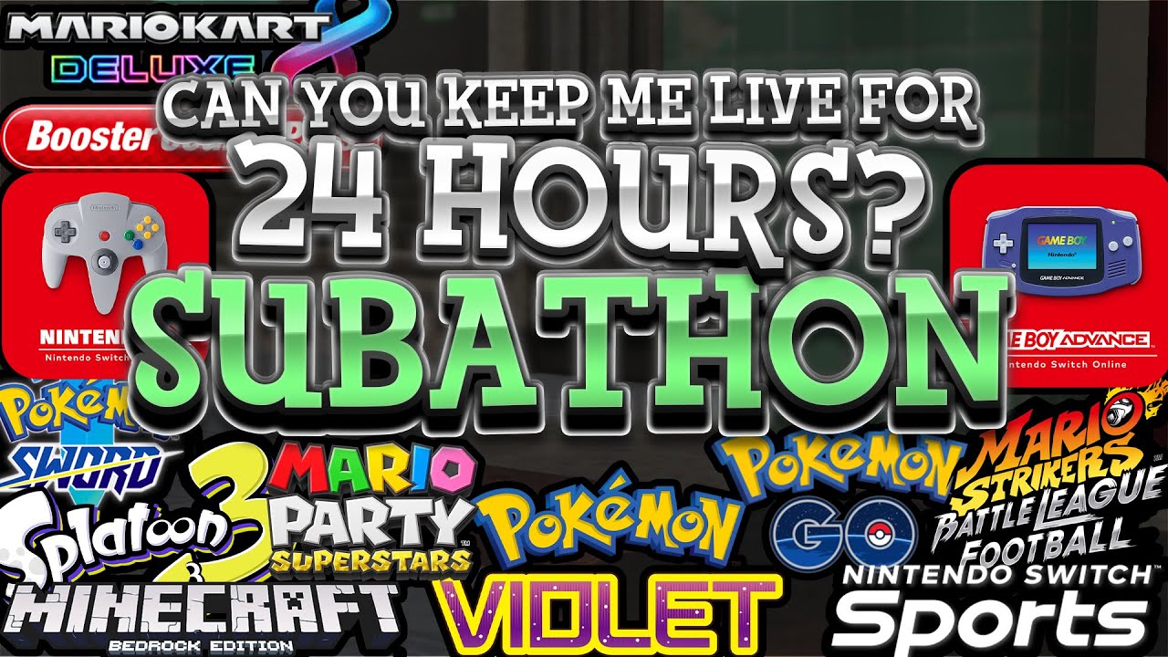 🔴 [LIVE] (Part 2) 24 HOURS OF GAMING! SUBATHON - YouTube