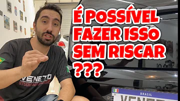 Como tirar cola de emblema carro?