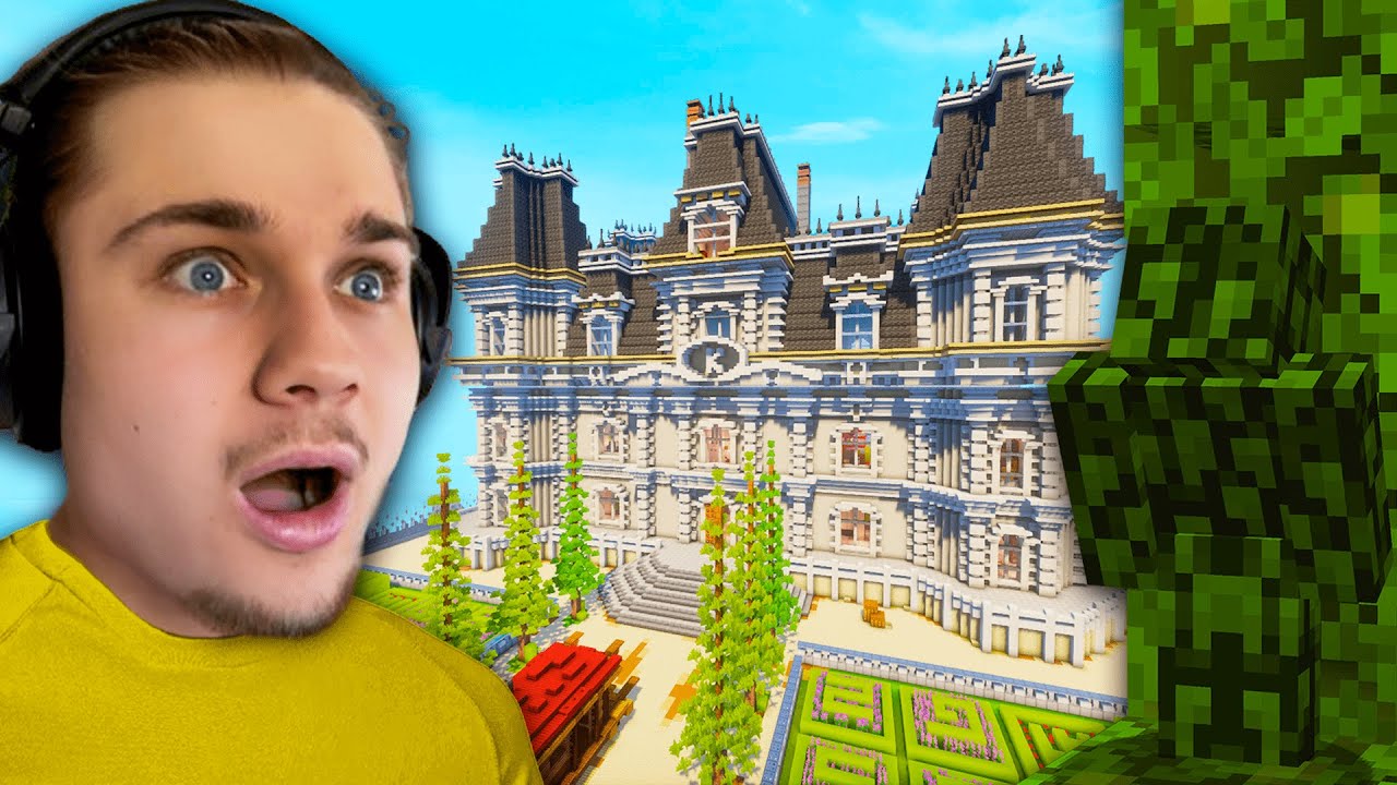 CACHE-CACHE GÉANT dans un ÉNORME MANOIR sur Minecraft ! (50 joueurs)