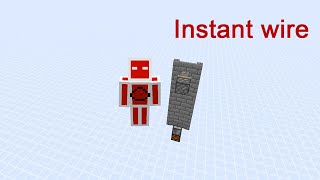 Minecraft Redstone instant wire with walls