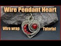 Wire wrapped heart pendant tutorial. DIY Jewelry Making for Beginners. Free wire weaving tutorials.