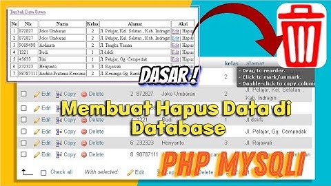 Membuat Hapus Data Di Database Mysql dengan PHP Mysqli