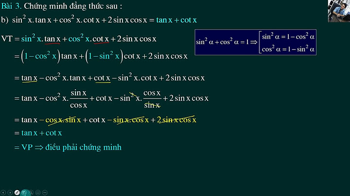 Bài tập chứng minh công thức lượng giác