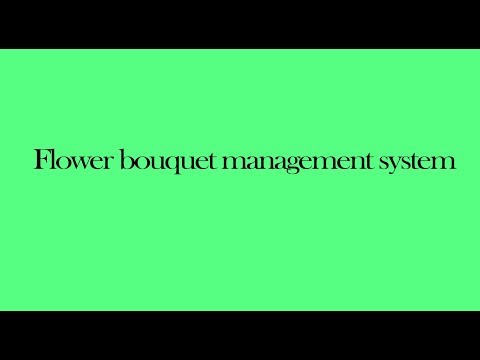 Flower bouquet management system || Java Mini Projects || CSE Minor Projects