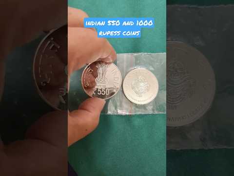 Rare Indian 550 u0026 1000 Rupees silver unc commemorative coins||bad ninja status|#reels#trending#viral