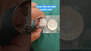 Rare Indian 550 u0026 1000 Rupees silver unc commemorative coins||bad ninja status|#reels#trending#viral