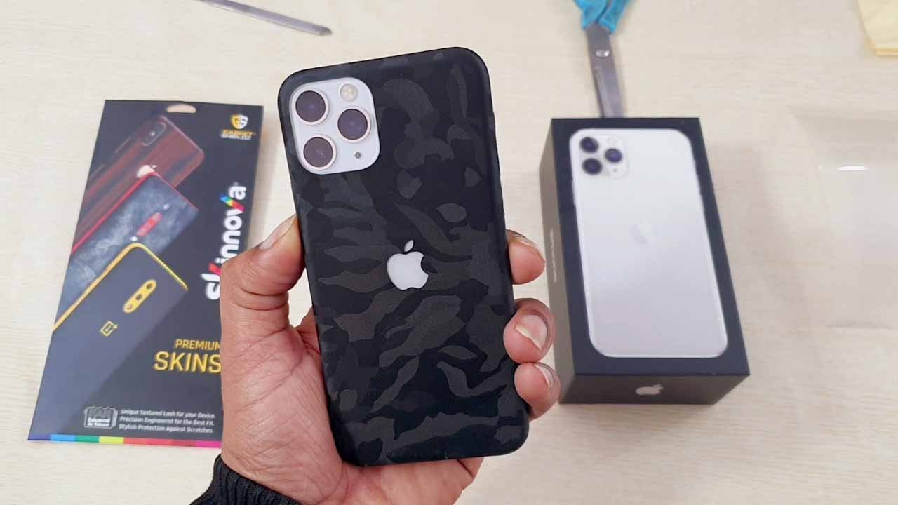 TF Skins IPhone 11 Pro Schutzfolie 2x Set - Matte Black Rückseite & Seiten