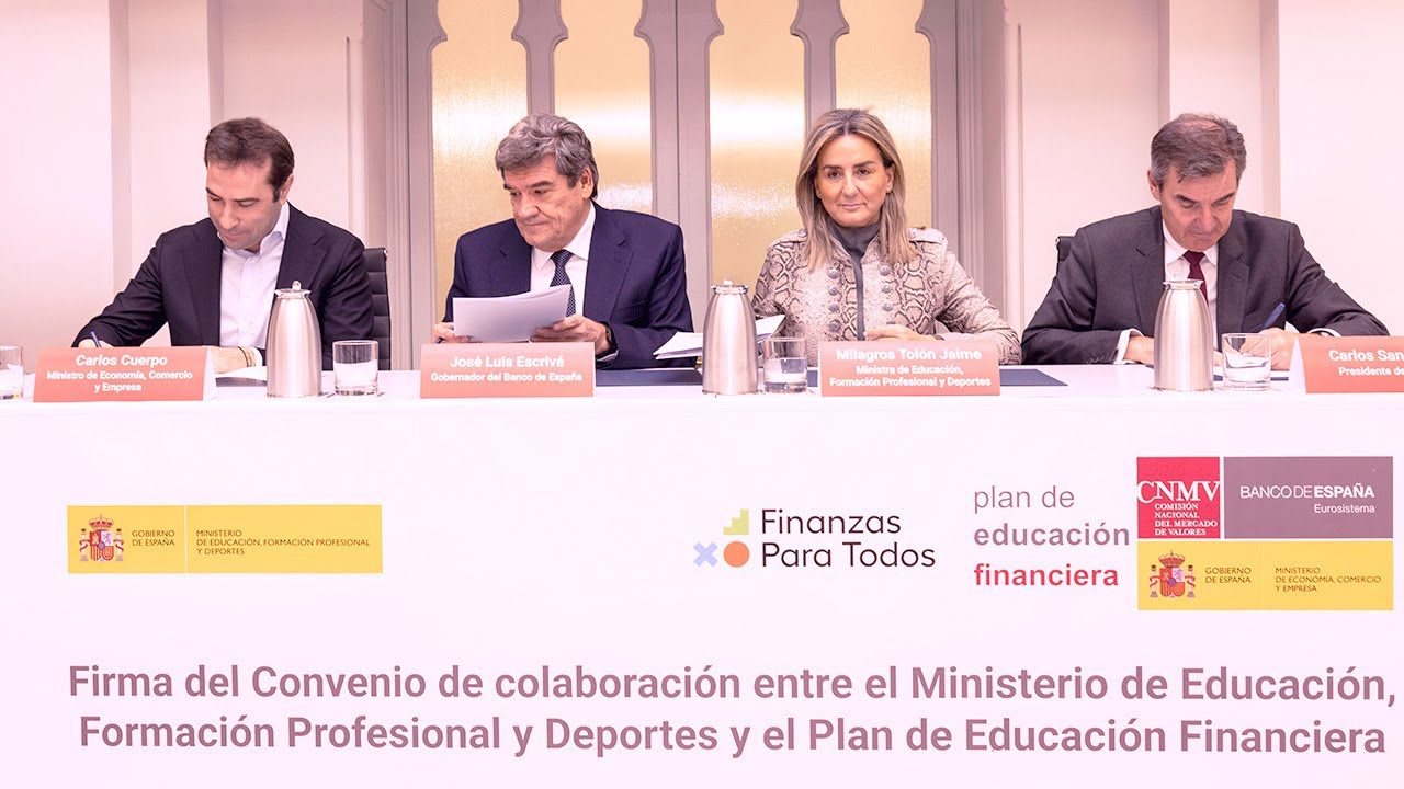 Adhesión del Min. de Educación, Formación Profesional y Deportes al Plan de Educación Financiera