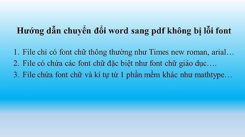 Chuyển word sang pdf không lỗi font